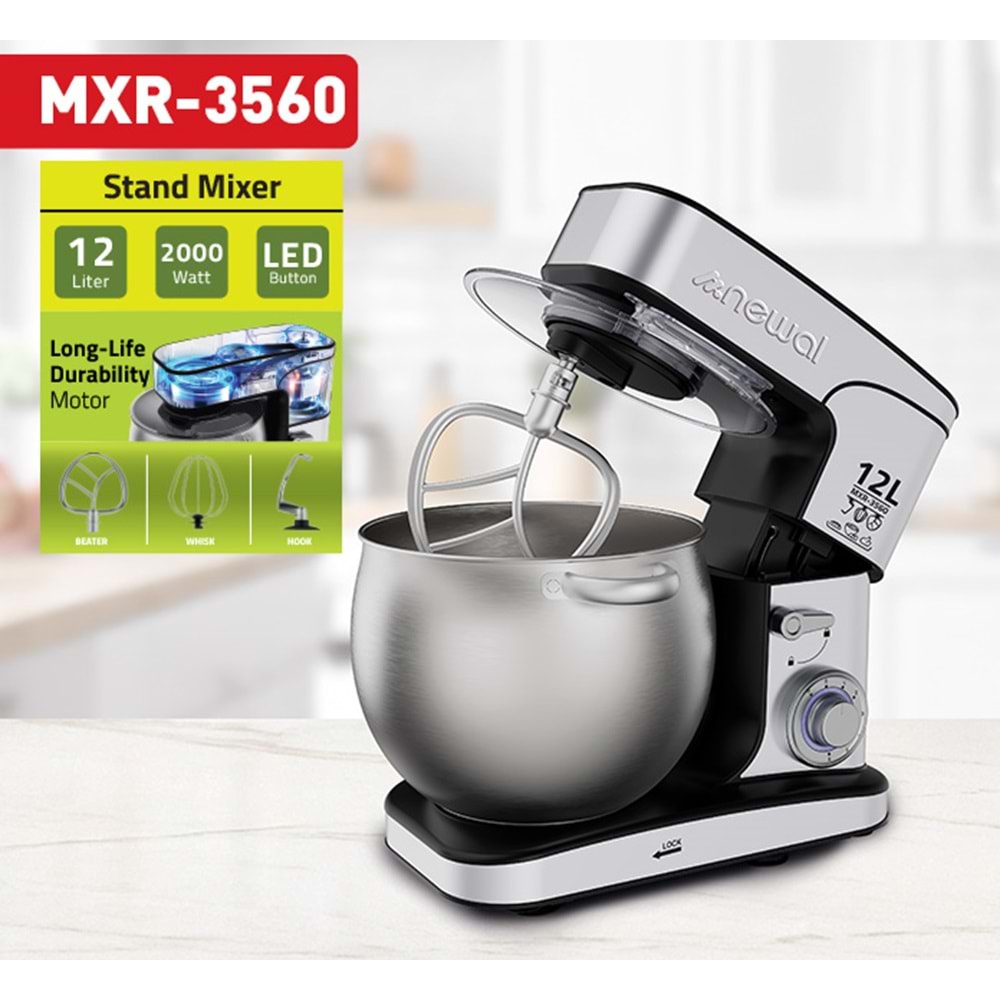 MXR3560 Newal Inoks Stand Mikser 12L