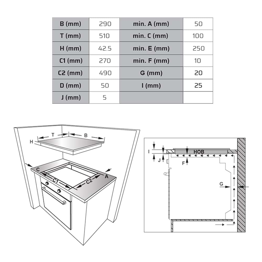 EBC200DB Vox Ankastre Domino Ocak Elektrikli