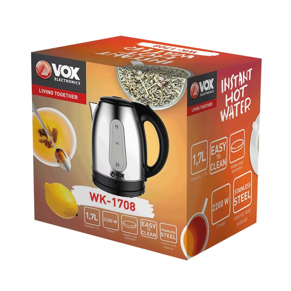 WK1708 VOX Çelik Su Isıtıcı