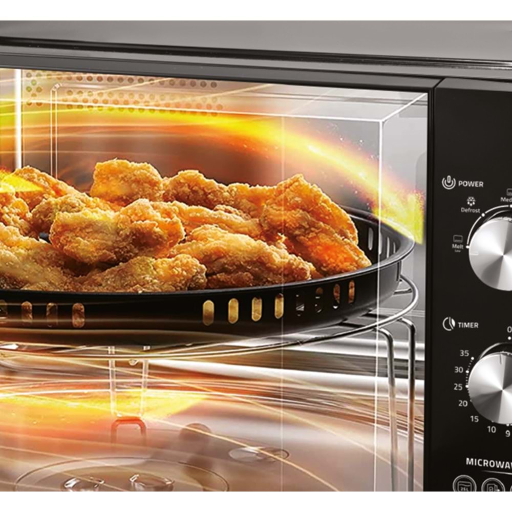 MWO267/2 Newal Siyah Mikrodalga 25L