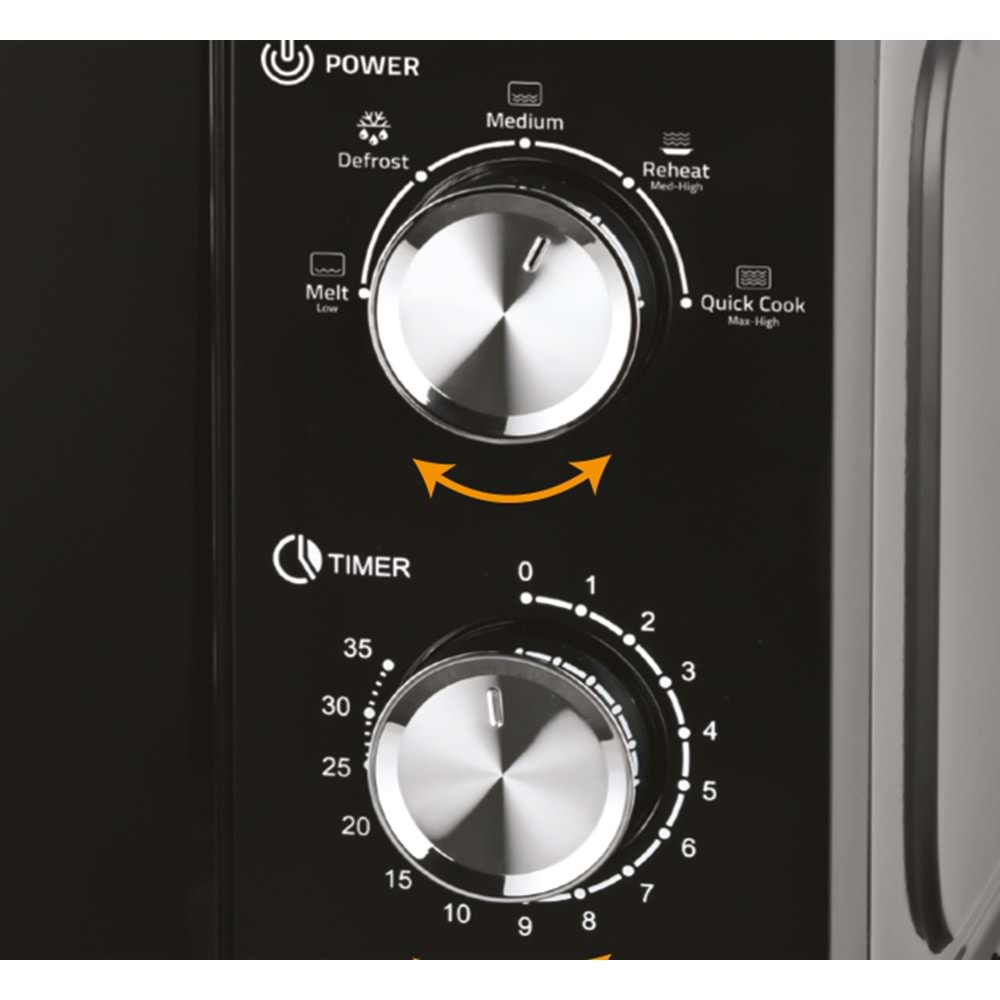 MWO265/2 Newal Siyah Mikrodalga 20L