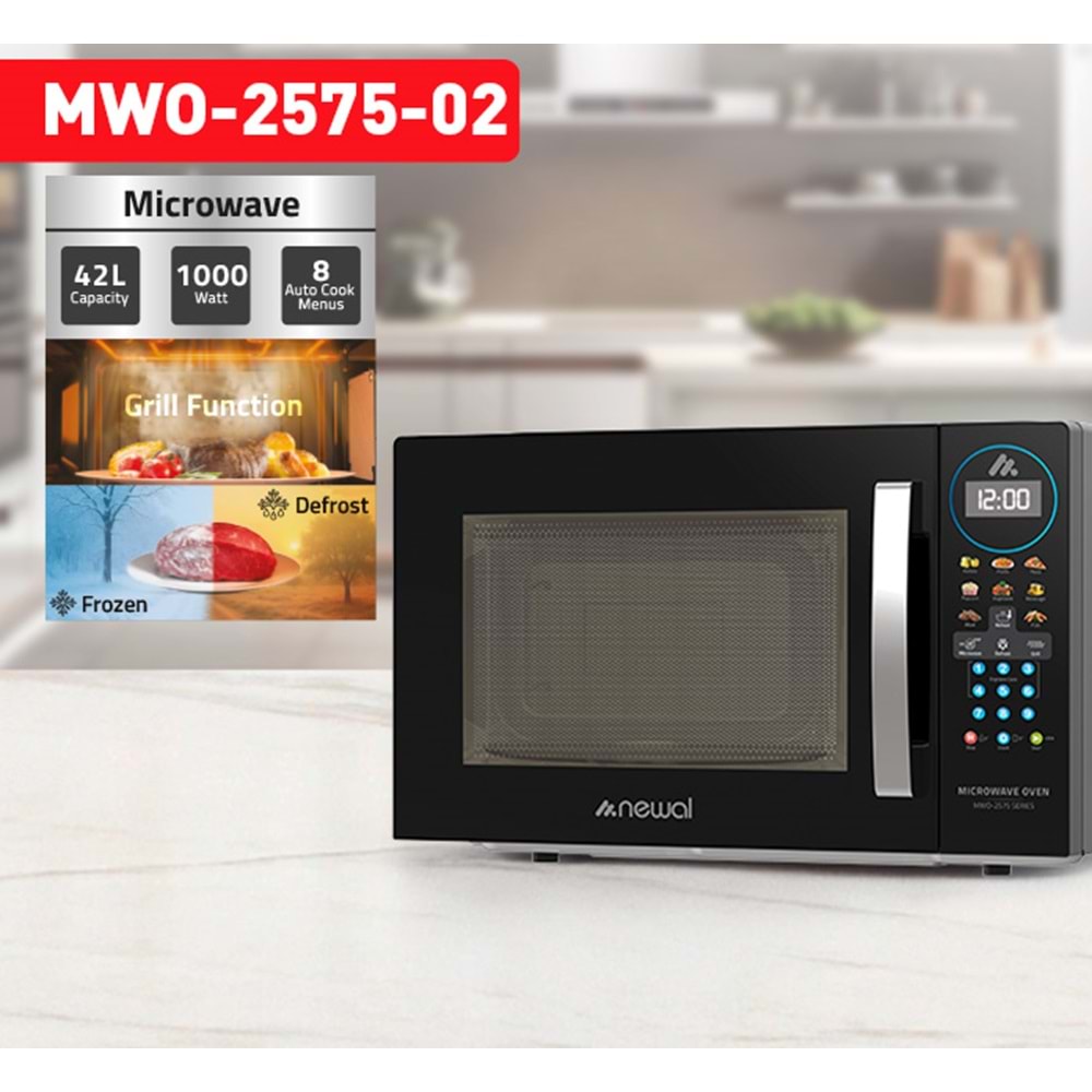 Newal MWO2575/2 Siyah Mikrodalga 42L Dijital