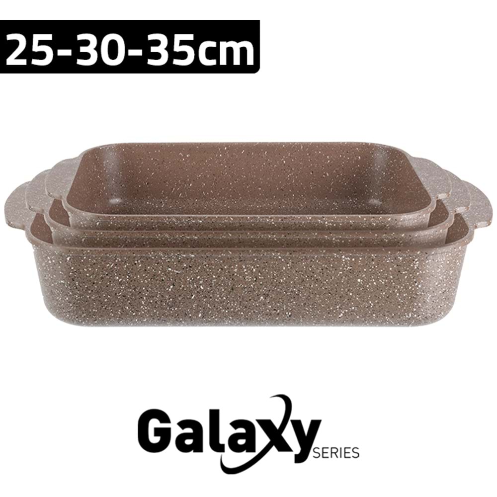 8307 Zio Fırın Tepsi Seti 3lü 25/30/35cm