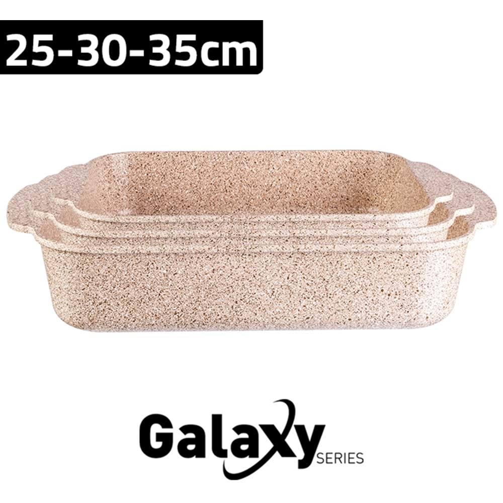 8307 Zio Fırın Tepsi Seti 3lü 25/30/35cm