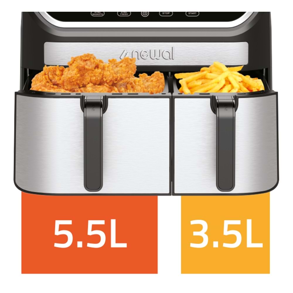 FRY5225 Newal Dokunmatik Double Airfryer 9L