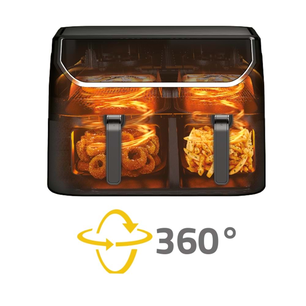 FRY5225 Newal Dokunmatik Double Airfryer 9L