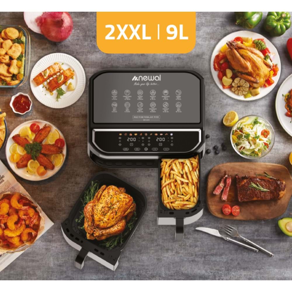 FRY5225 Newal Dokunmatik Double Airfryer 9L