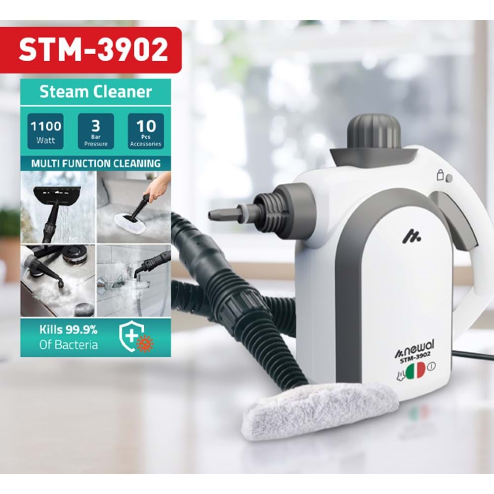 Newal STM3902 Buharlı Temizleyici 1100W