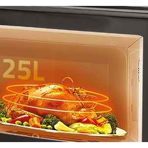 MWO267/2 Newal Siyah Mikrodalga 25L