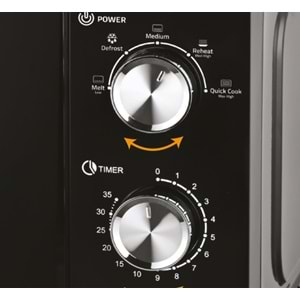 MWO265/2 Newal Siyah Mikrodalga 20L