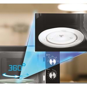 MWO265/2 Newal Siyah Mikrodalga 20L