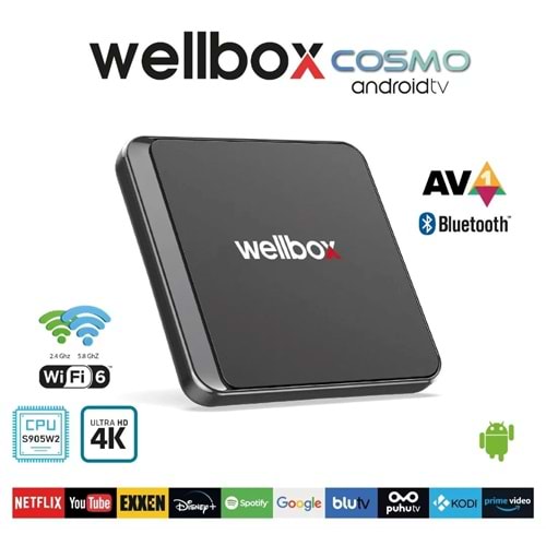 Wellbox Cosmo Android TV Box (2GB+16GB)
