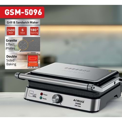 Newal GSM5096 Tost Makinesi Grill