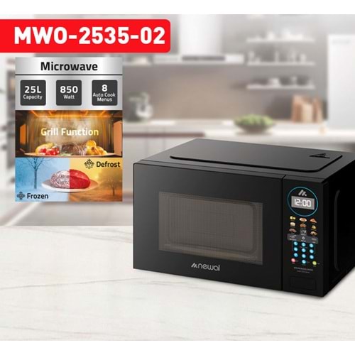 Newal MWO2535/2 Siyah Mikrodalga 25L Dijital