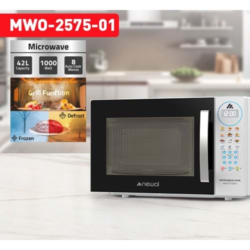 Newal MWO2575/1 Beyaz Mikrodalga 42L Dijital