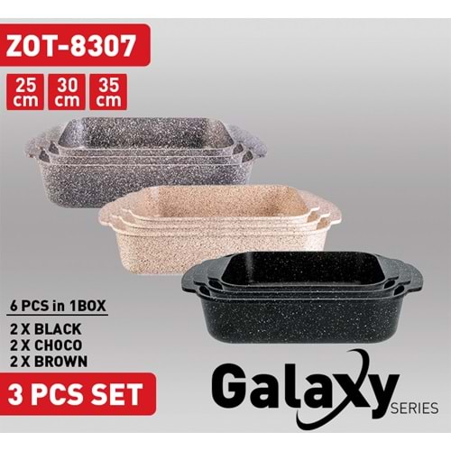 Newal 8307 Fırın Tepsi Seti 3lü 25/30/35cm