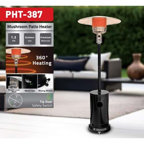 PHT387 Newal Mantar Patio Gazlı Dış Mekan Isıtıcı