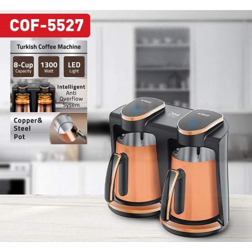 Newal COF5527 Çift Hazneli Türk Kahve Makinesi