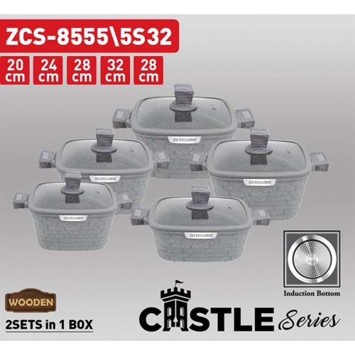Newal Z8555 Castle Tencere Seti 10 Parça