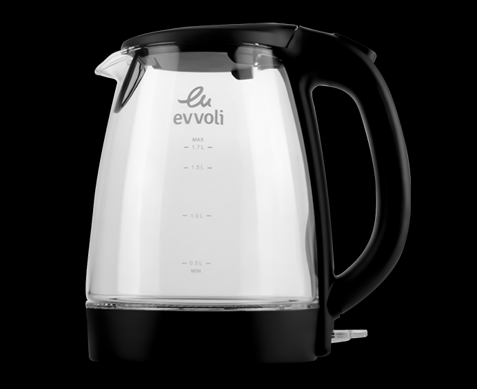 Evvoli EVKA-KE17MB Cam Su Isıtıcı 1.7L