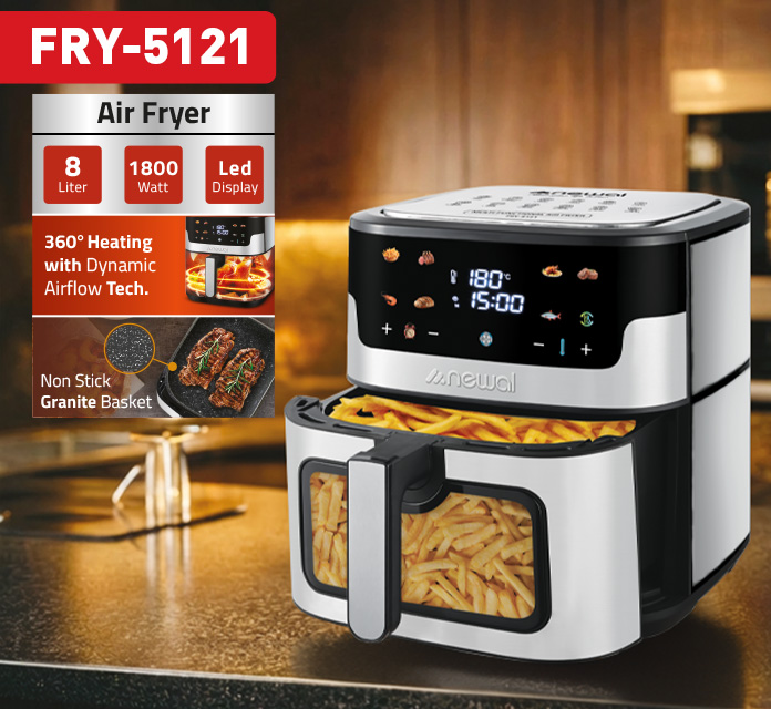 Newal FRY5121 Airfryer Dijital 8L