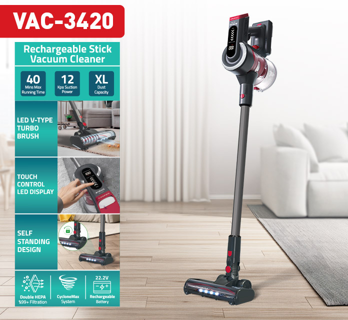 Newal VAC3420 Dikey Şarjlı Süpürge BLDC 150W