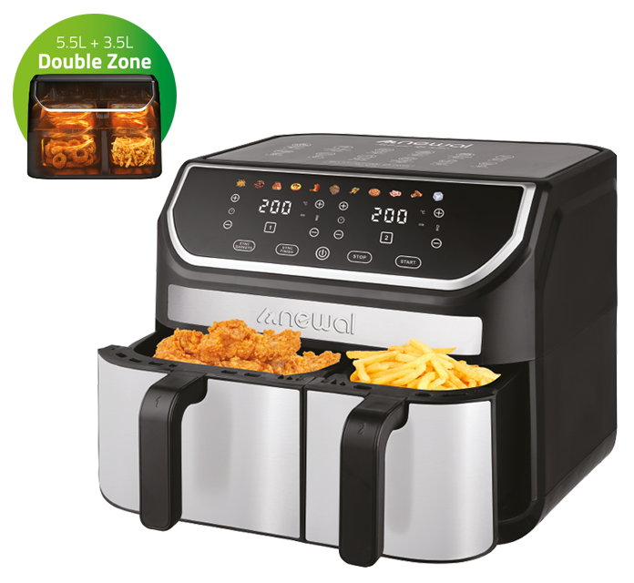Newal FRY5225 Dokunmatik Double Airfryer 9L