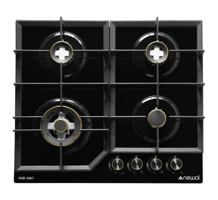 Newal HOB2667/2 Siyah Cam Ocak