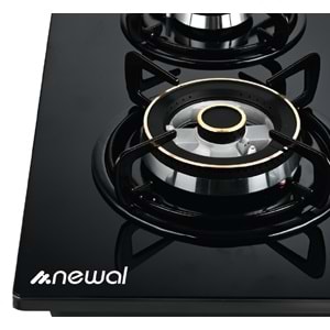 HOB648/2 Newal Siyah Cam Ocak