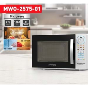 Newal MWO2575/1 Beyaz Mikrodalga 42L Dijital