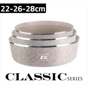 8107 Zio Fırın Tepsi Seti 3lü 22/26/28cm