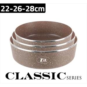 8107 Zio Fırın Tepsi Seti 3lü 22/26/28cm