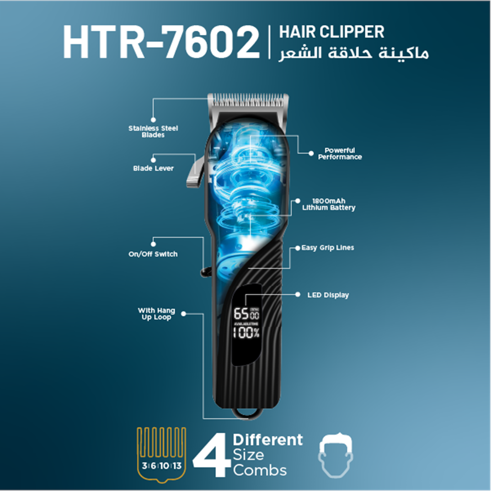 Newal HTR7602 Şarjlı Saç Sakal Kesme Makinesi