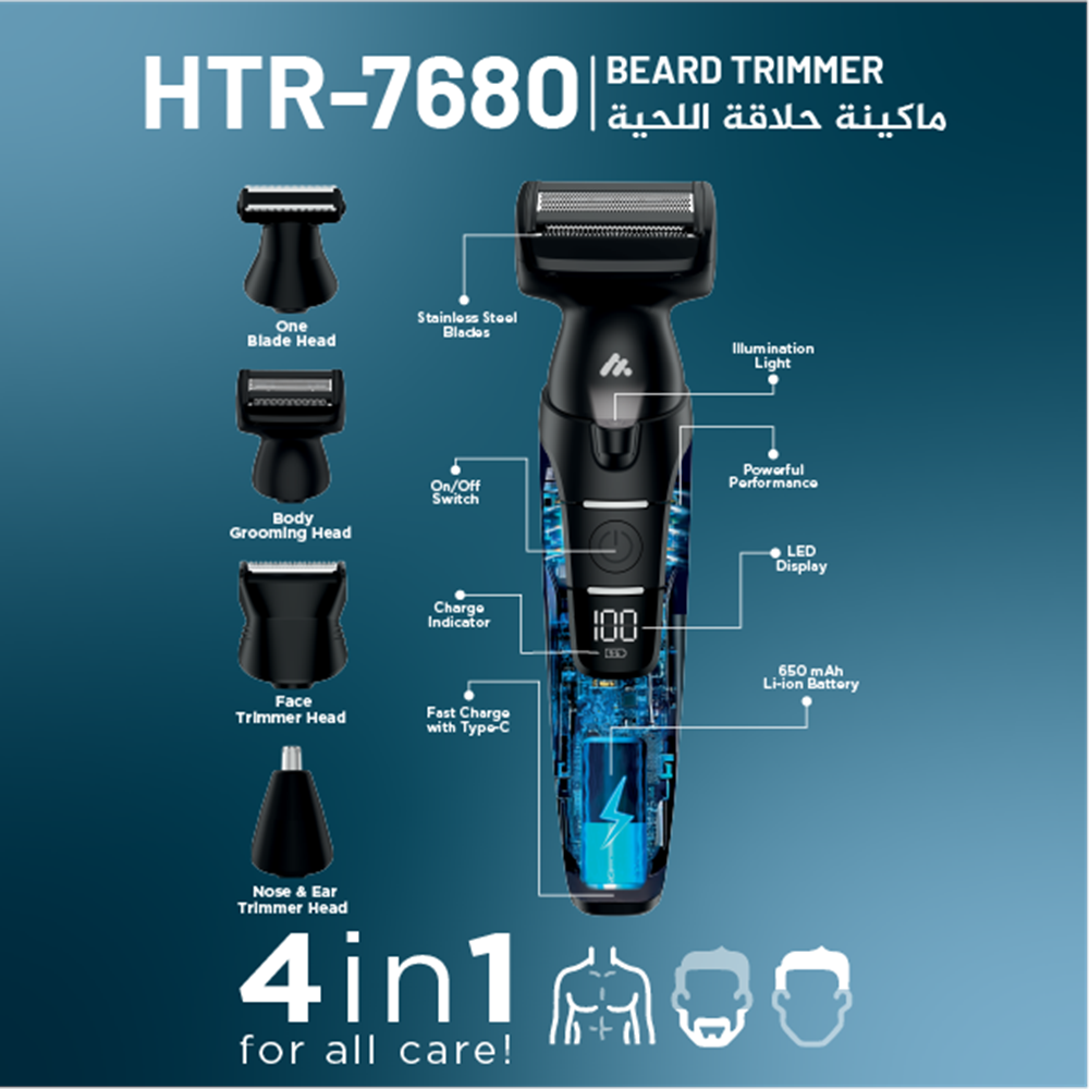 Newal HTR7680 Traş Makinesi Seti