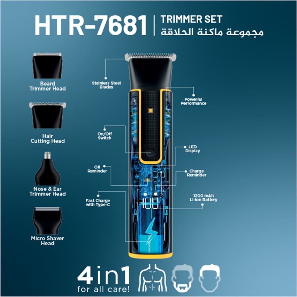 Newal HTR7681 Saç Sakal Bakım Seti