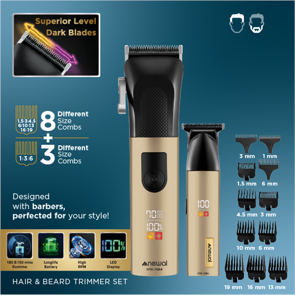Newal HTR7684 Saç Sakal 2li Set